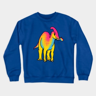 PANasaurolophus Prideosaur - Pride Month Pansexual Flag Dinosaur Crewneck Sweatshirt